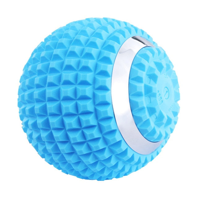 Electric Massage Yoga Ball 4-Speed Vibrating Massage Ball USB Rechargeable Massage Roller Training Yoga Fitness Foam Roller