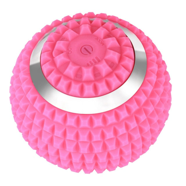 Electric Massage Yoga Ball 4-Speed Vibrating Massage Ball USB Rechargeable Massage Roller Training Yoga Fitness Foam Roller