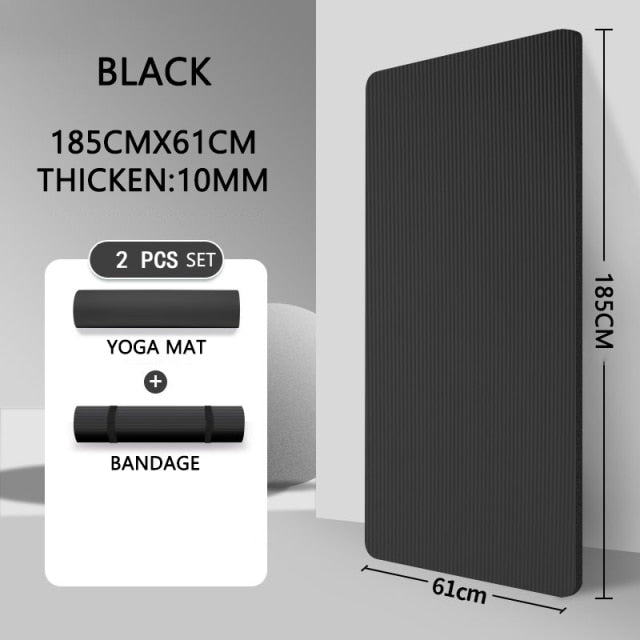 Extra Thick Exercise Yoga Mat - Extra Large!
