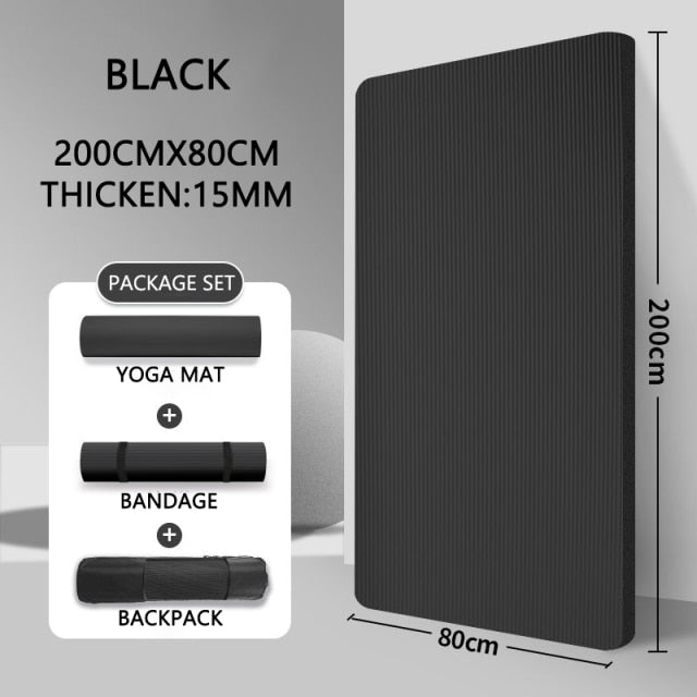 Extra Thick Exercise Yoga Mat - Extra Large!