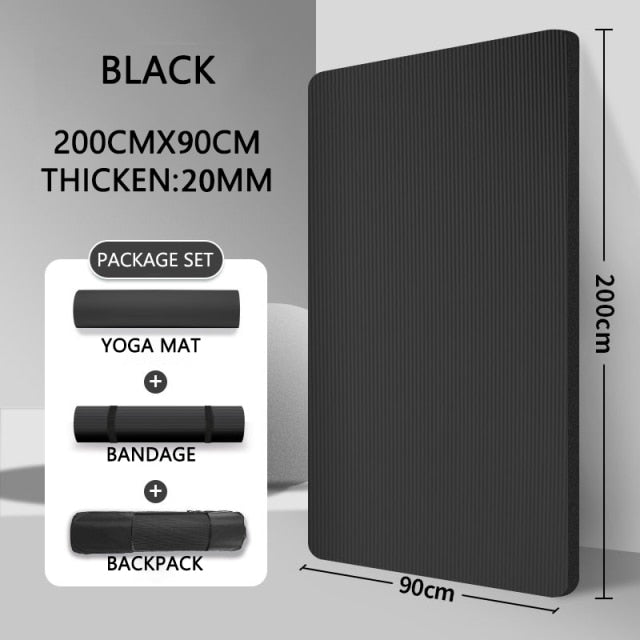 Extra Thick Exercise Yoga Mat - Extra Large!
