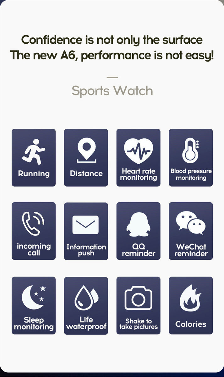 WATERPROOF SMARTWATCH SPORTS TRACKER
