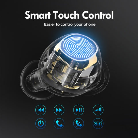 IPX8 Waterproof Headphones Bluetooth 5.0 with 2600mAh Charging Case