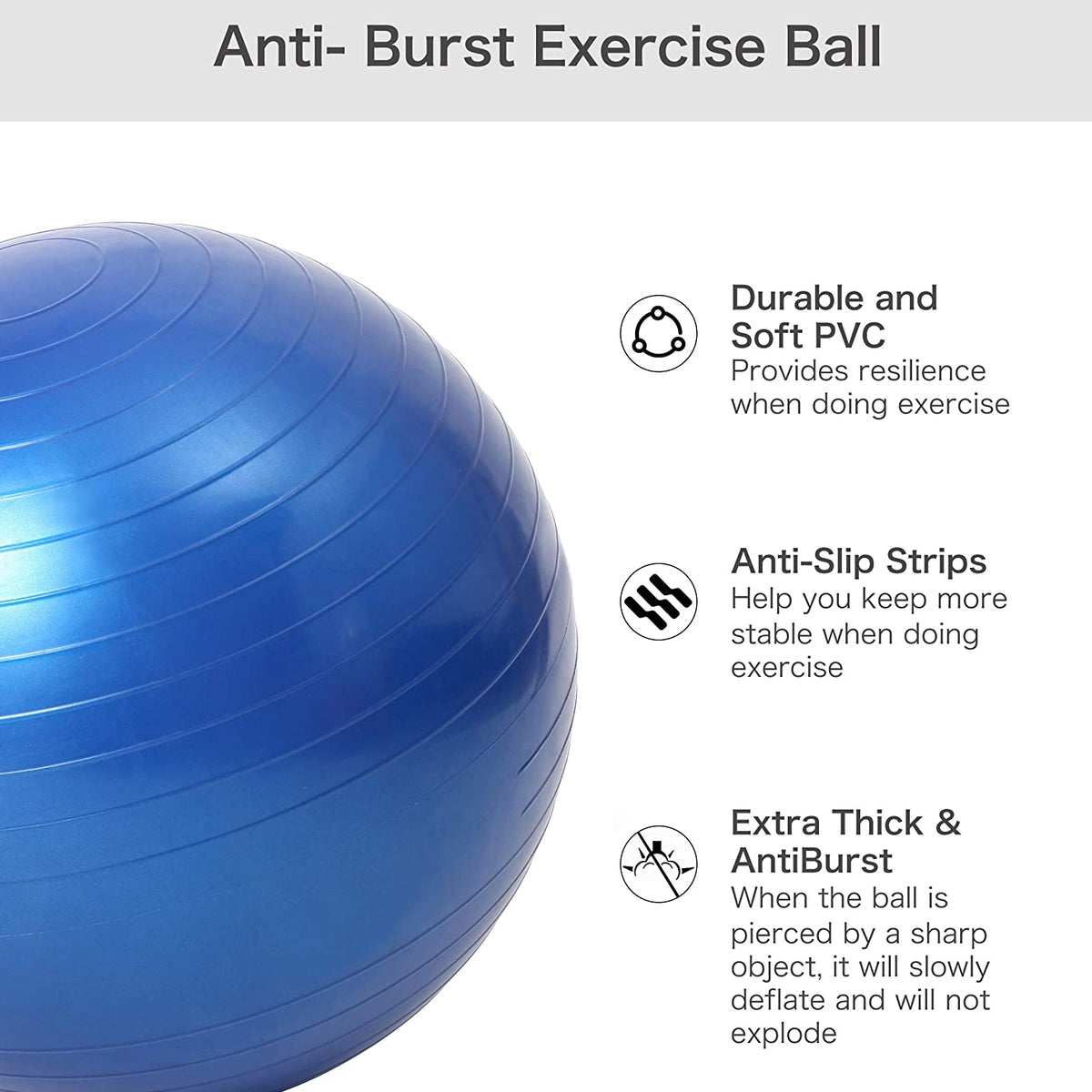 Sport Yoga Balls Gym Fitball Exercise Pilates Workout Fitness Balance Ball