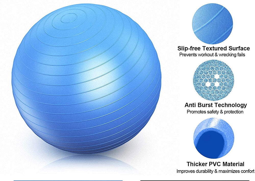 Sport Yoga Balls Gym Fitball Exercise Pilates Workout Fitness Balance Ball