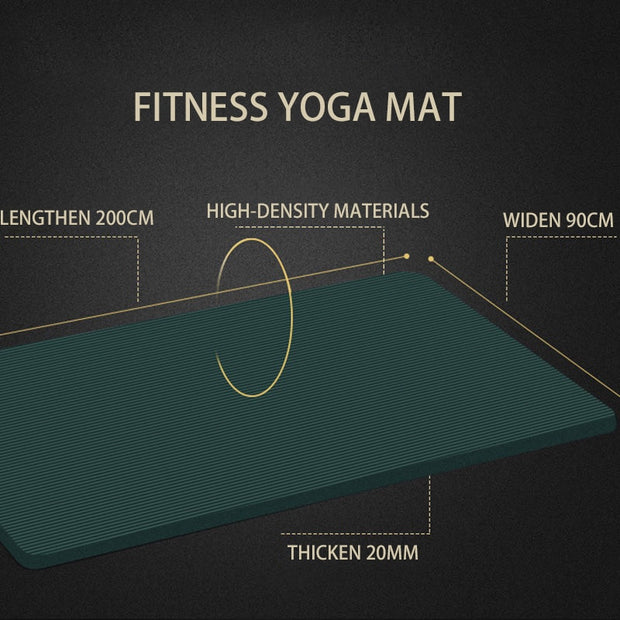 Extra Thick Exercise Yoga Mat - Extra Large!