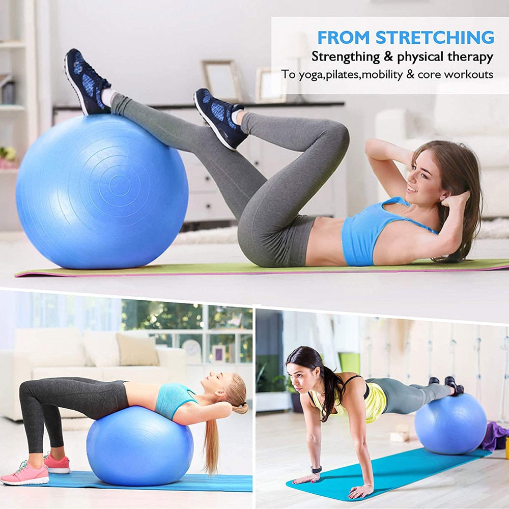 Sport Yoga Balls Gym Fitball Exercise Pilates Workout Fitness Balance Ball